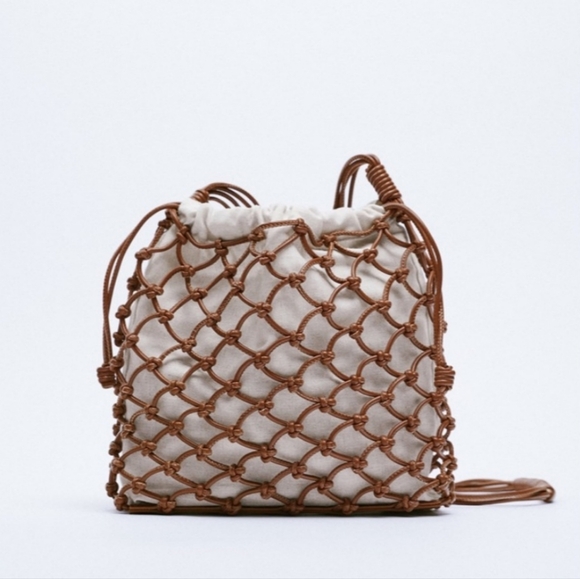 Zara Knotted Brown Mini Crossbody Bag - Picture 2 of 12